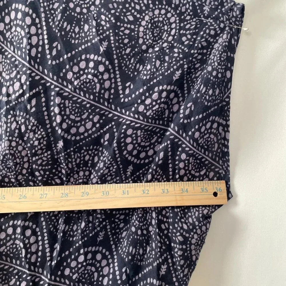 World Market Womens Blue Indian Block Print Oversized Kimono Cover Up One Size